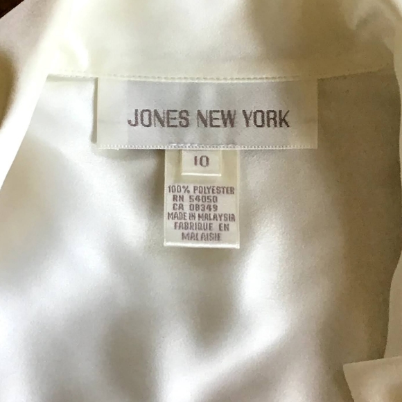 NWT Jones New York Satin Look Button Down Top-10 - Picture 5 of 9